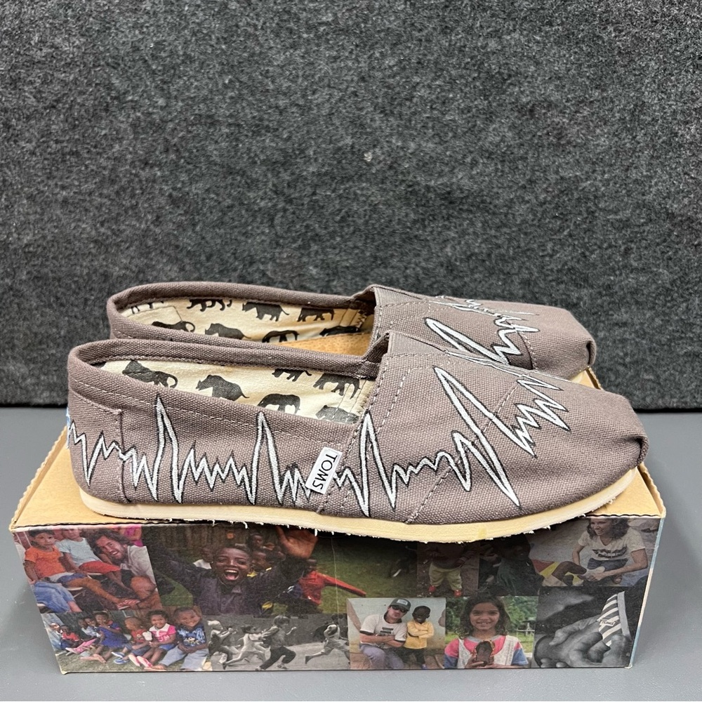 Toms Alpargata Classic “EKG” Slip On Women’s Shoes Size 9.5 - Picture 4 of 12